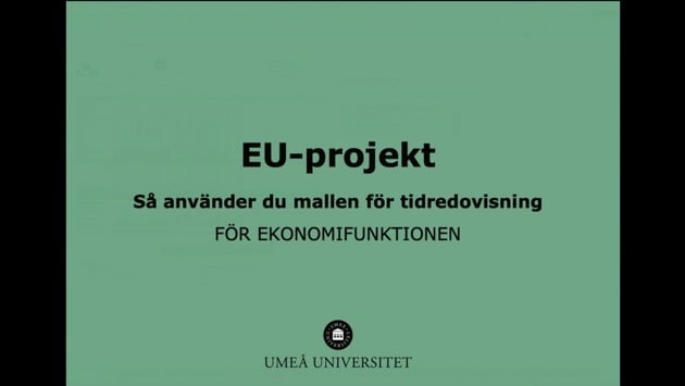 Video: EKONOM: Så använder du mallen för tidredovisning