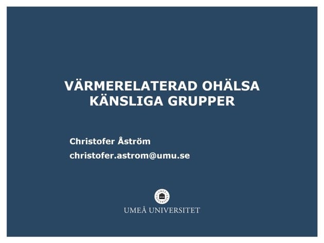 Video: Värme och känsliga grupper