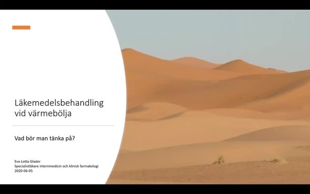 Video: Läkemedelsbehandling vid värmebölja