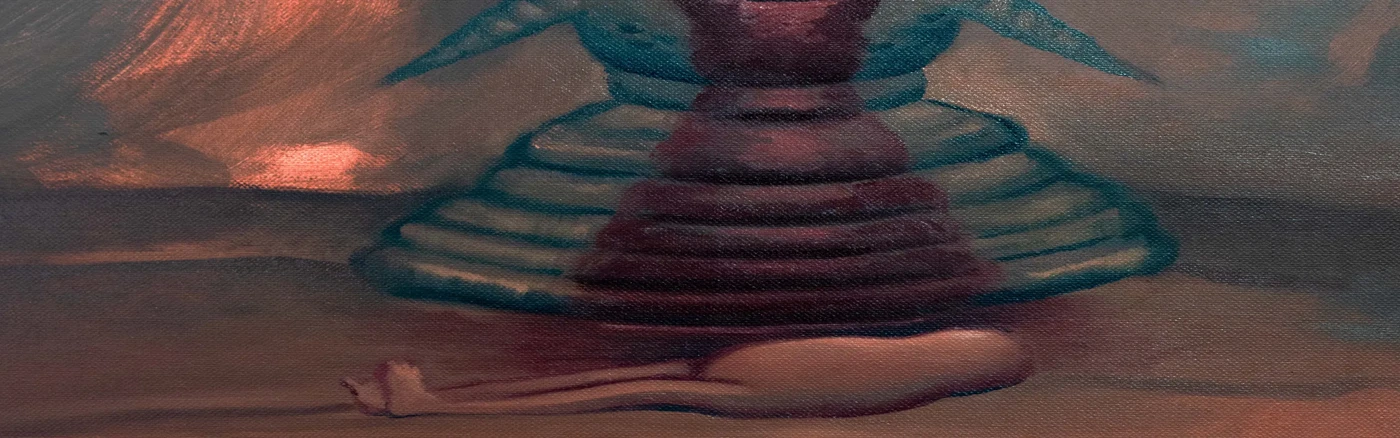 Detalj av målning