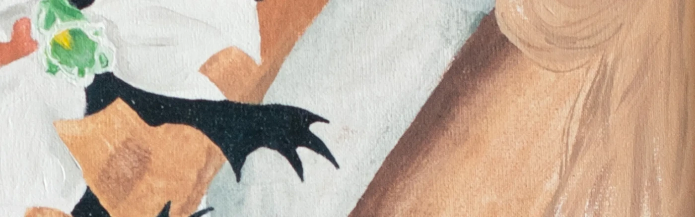 Detalj av målning