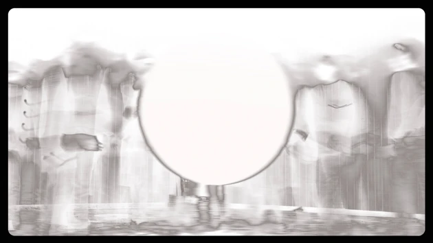 A group of blurred people