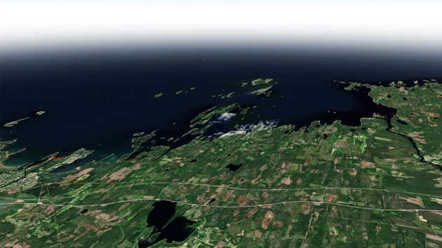 Image of landscape from above